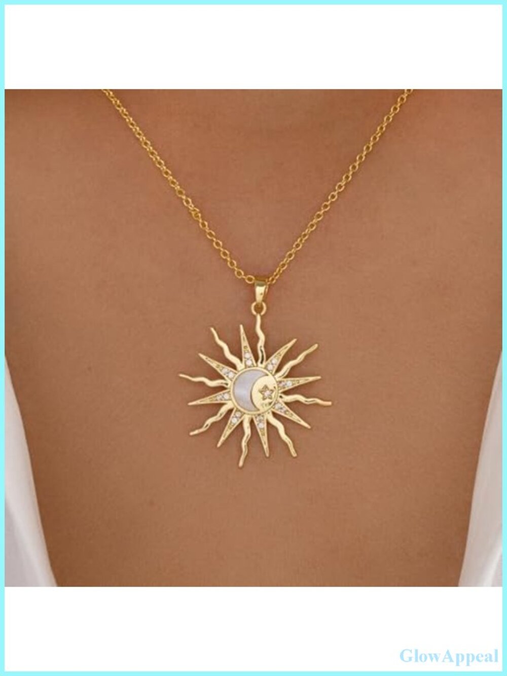 14K Gold Plated Dainty Pendant Necklace for Women Delicate Choker